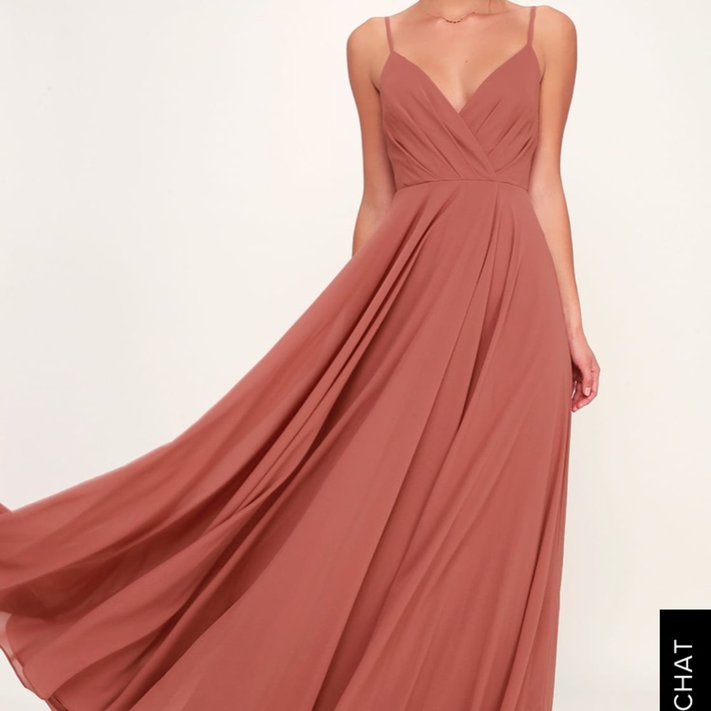 Lulu’s All About Love Rusty Rose Maxi Dress - Picture 2 of 16